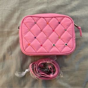 Min and Mon Quilted Multi color studded Verto bag, unused and new condition